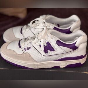 New Balance 550 White/ Purple size US Men’s 9.5 *USED*